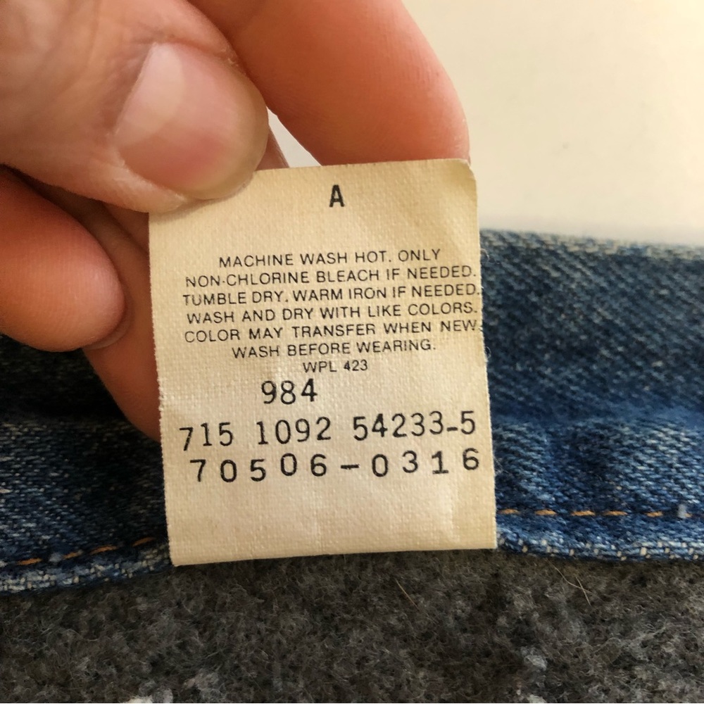 SOLD 1990s Levi's Blanket Lined Red Tag Made in USA Denim Jacket 70506-0316 - Picture 15 of 16